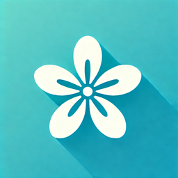 Fleur de tiare sur fond turquoise - site web de chambres d'hôtes créé par EmiPWeb